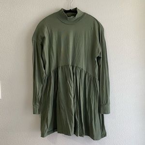 Forever21 Olive Green Mock neck Dress